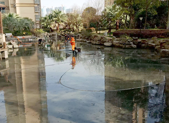 娄底景观池淤泥清理